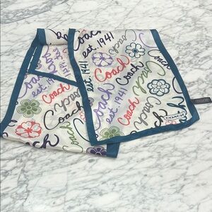 Coach Women’s Colorful Large Logo Print Scarf